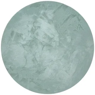 benuta nest Kunstfell-Teppich, Dave Mint ø 120 cm,