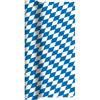 Tischläufer Rolle Bayernraute / Airlaid / Tischband Bayern bayrisch für Party / Geburtstag / Oktoberfest / Tischtuch 40cm x 4,90m