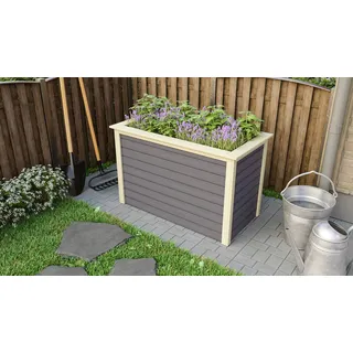 Karibu Hochbeet 69 x 133 x 82 cm Grau