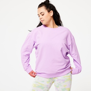 Sweatshirt Damen Oversize - blasslila, violett, XS