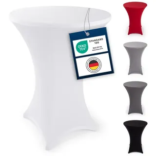 Blumtal Stehtischhusse Stretchbezug Weiß Ø 60 - 65 cm