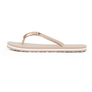 Tommy Hilfiger Damen Flip Flops Strap Beach Sandals mit Logo, Braun (Claystone), 36