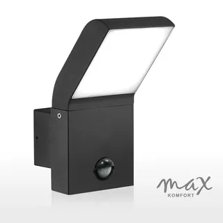 Maxkomfort Außenleuchte Aluminium mit Bewegungsmelder 1504A1 schwarz