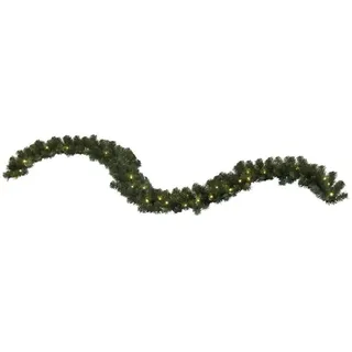 Best Season - Star Trading Outdoor Tannengirlande ,ottawa', Weihnachtsbeleuchtung Mit 30 Leds, Netzbetrieb, Grün, Warmweiß, L 2,7 Meter