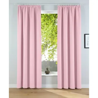 MY HOME Solana Verdunkelungsvorhang Kräuselband 140x145 cm rosa 2 St.