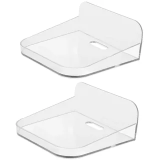HOMSFOU Transparente Kamerahalterung 2 Stück Multifunktionales Schwebendes Wandregal aus Acryl ohne Bohren Elegantes und Einfaches Design für Indoor Überwachungskamera