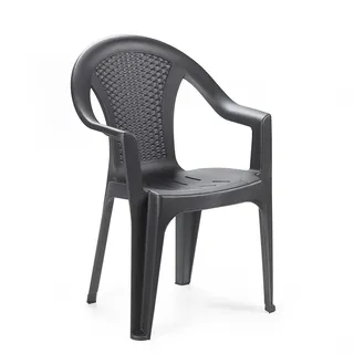 Mojawo Ischia Stapelstuhl 56 x 56 x 83 cm grau