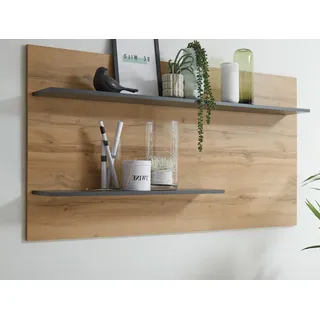 furn.design Wandregal Center 155 x 80 x 20 cm Grau