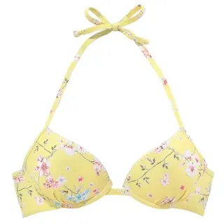 SUNSEEKER Push-Up-Bikini-Top Damen gelb-bedruckt Gr.38 Cup A