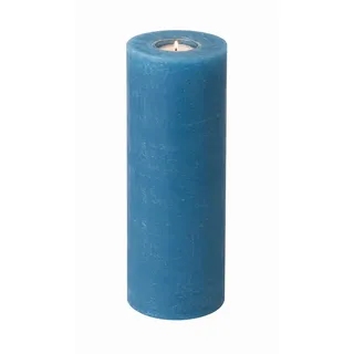 Kopschitz Kerzen Rustic-Kerze Rustic Kerzen Ocean 25 x 8 cm, mit Teelichteinsatz blau