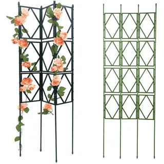 Rankgitter Aus Metall, Kletterhilfe Für Topfpflanzen, 60 Cm X 180 Cm Großes Rankhilfe Für Rosen, Langlebiger Gartenzaun, Zum Klettern Von Weinreben Und Blumen ( Color : Black , Size : 60x180cm/23.6x70