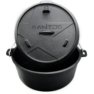 SANTOS BBQ Dutch Oven 12qt ohne Füße