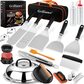 Sans marque Grillspachtel 27-tlg. Edelstahl Weiß