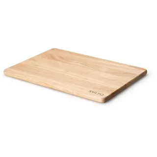 Continenta Schneidebrett SⱯLTO, Gummibaumholz, Schneidebrett, Gummibaumholz, runde Kanten 35x25x1,5 cm braun