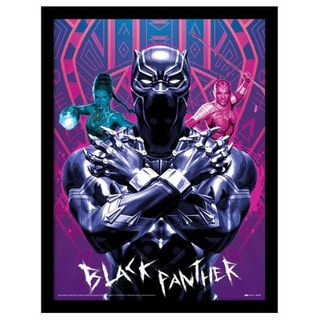 Pyramid International Marvel Black Panther Poster, gerahmt, Sammler-Edition (Black Panther Wakanda Forever) 30 x 40 cm