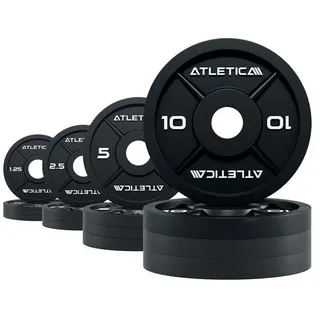Atletica Iron Plates Hantelscheiben Set 75 kg Gusseisen 50 mm schwarz