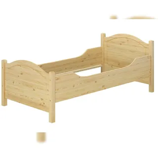 Erst-Holz Seniorenbett extra hoch 100x220 Überlänge Massivholz Holzbett Einzelbett Gästebett 60.40-10-220 oR