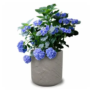 ONDIS24 Pflanzkübel Pflanzkübel Blumenkübel Blumentopf Kunststoff Vulkan Wasserspeicher grau Ø 39 cm