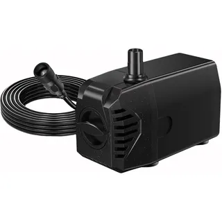 Biling Wasserpumpe 10 W 875 l/h für 12W–20W Solar Teichpumpe mit Filter und Trockenlaufschutz, Solar Springbrunnen für Außen, verwendet mit Solarmodulen für Kleine Teiche, Garten Wasserspiele