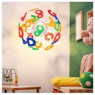 Globo Dekolicht, Leuchtmittel nicht inklusive, Pendelleuchte Kinderzimmer Hängelampe Buchstaben bunt