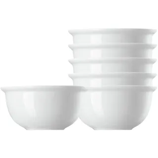 Thomas Porzellan Geschirr-Set Trend Weiss Bouillon Obertasse 0,33 l Set6, Porzellan weiß