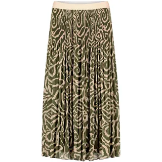 Cartoon Midirock Damen Plissee Khaki/Cream 46