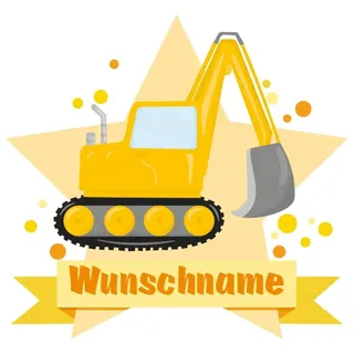 Samunshi® Cooler Bagger Wandtattoo Türschild mit Name personalisierbar Kinderzimmer Türaufkleber Baby Wandaufkleber - 40x35cm mehrfarbig