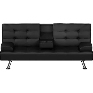Hti-Living HTI-Living, Sofa, Klappsofa Schwarz Marwan (2.5-Sitzer)
