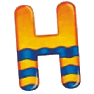 Selecta Spielzeug Alphabet H, Buchstabe, Kinderzimmer Deko, Holzspielzeug, Holz, 8 cm, 60908