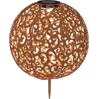 GLOBO Solarleuchte Metall 28,5 cm inkl. LED braun