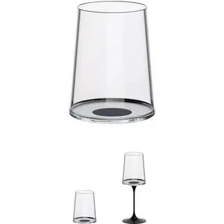 Trebonn SplitGlass Weißweinglas, 2er-Set, 280ml, schwarz