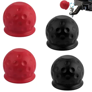 TZEKING 4 Stück Anhängerkupplung Abdeckung,Gummi Abdeckung Anhängerkupplung für Ø50 mm Kugelkopfkupplungen,Hänger Kupplung Kappe,Anhängerkupplung Schutzkappe,Anhängerkugelkopf Schutzhülle für Anhänger
