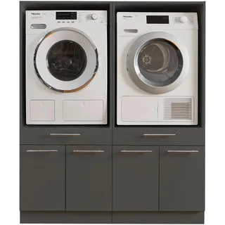 laundreezy Mehrzweckschrank-Set 135 x 67,5 cm Grau