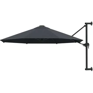 Sonnenschirm zur Wandmontage mit Metall-Mast 300 cm Anthrazit