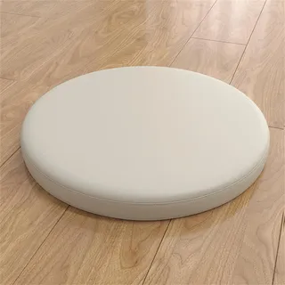 FANSU Sitzkissen Rund Memory Foam, Wasserdicht Waschbare Memory Schaum Stuhlkissen für Zuhause, Küche, Esszimmer, Garten, Büro Innen/Outdoor Sitzpolster (Durchmesser 30cm,Beige)