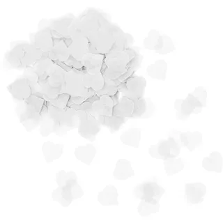 Oblique Unique® Papier Herz Konfetti 1000 Stk. Herzen Tisch Streu Deko für Valentinstag Kinder Geburtstag Party Feier JGA Junggesellinnenabschied Hochzeit (Weiss)