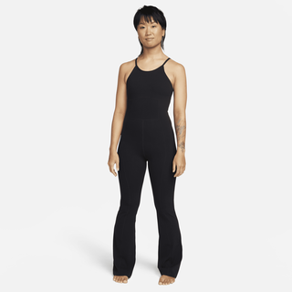 Nike Zenvy Dri-FIT Ganzkörper-Bodysuit mit ausgestelltem Bein für Damen - Schwarz, XL (EU 48-50)