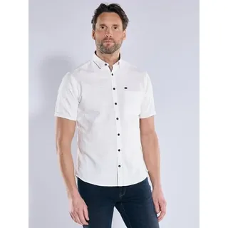 engbers Herren Kurzarm-Hemd gemustert Weiß regular Button Under - S