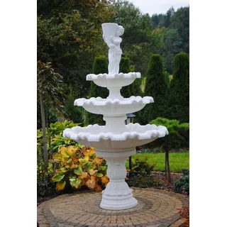 Xlmoebel Zierbrunnen Springbrunnen Skulptur Deko Garten Fontaine Teich 227cm, (Springbrunnen Skulptur), Made in Europa weiß