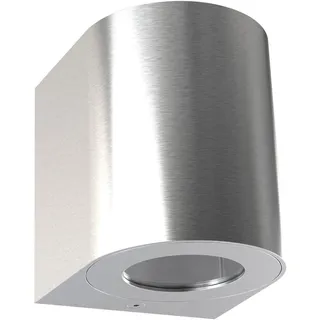 Nordlux Außenwandleuchte Edelstahl 10,4 cm inkl. Lichtschablonen silberfarben