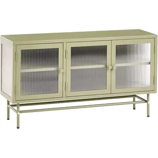 Beliani Sideboard, Grün, Metall, 4 Fächer, 115x64x35 cm, Wohnzimmer, Kommoden & Sideboards, Sideboards