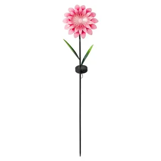 Dehner Solarleuchte Kunststoff/Metall 19 x 93 x 13 cm inkl. Dämmerungssensor rosa