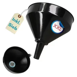 Trichter groß 25 cm Ablauf 3 cm Einkochtrichter Einfülltrichter XXL Auto Trichter mit Sieb Öltrichter große Öffnung Abfülltrichter Einfüllhilfe