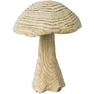 Gasper Deko-Pilz VIOS, Braun - Paulownia Holz - H 28 cm
