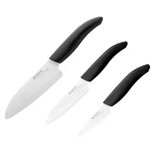 Kyocera Messerset Gen FK-3PC BK, 3-teilig, mit Keramikklinge, mit Kunststoffgriff