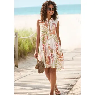 LASCANA Hemdblusenkleid Damen Alloverprint Sand-Orange 36