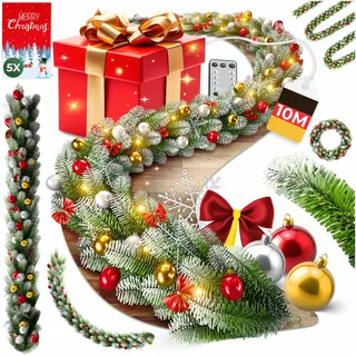 Kesser Weihnachtsgirlande LED Beleuchtung 1000 cm Grün