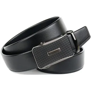 Ledergürtel ANTHONI CROWN, Damen, Gr. 115, schwarz, Leder, unifarben, Gürtel, Umgeschlagener Gürtel mit Schließe in Flecht-Design