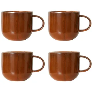 HKliving - Chef Ceramics Becher, 320 ml, burned orange (4er-Set)