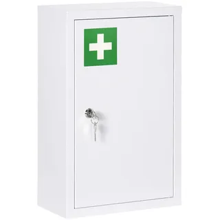 kleankin Medizinschrank Apothekerschrank Abschließbarer Medikamentenschrank